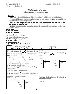 Giáo án Toán 7 - Tuần 7 đến tuần 10