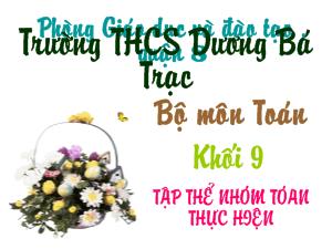Giáo án Toán 9 - Tiết 11 + 12: Ôn tập chương 1