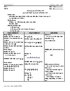 Giáo án Toán học 7 - Đại số - Học kỳ I