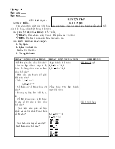 Giáo án Toán học 7 - Đại số - Tiết 10: Luyện tập