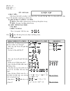 Giáo án Toán học 7 - Đại số - Tiết 12: Luyện tập