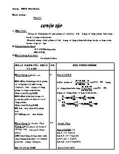 Giáo án Toán học 7 - Đại số - Tiết 14: Luyện tập