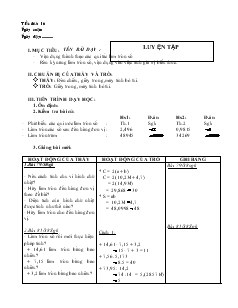 Giáo án Toán học 7 - Đại số - Tiết 16: Luyện tập