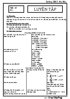 Giáo án Toán học 7 - Đại số - Tiết 16: Luyện tập