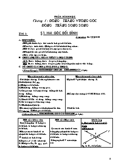 Giáo án Toán học 7 - Đại số - Tiết 1 đến tiết 62