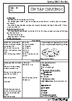 Giáo án Toán học 7 - Đại số - Tiết 20: Ôn tập chương I