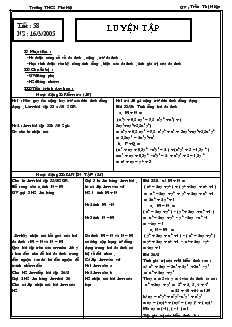 Giáo án Toán học 7 - Đại số - Tiết 58: Luyện tập
