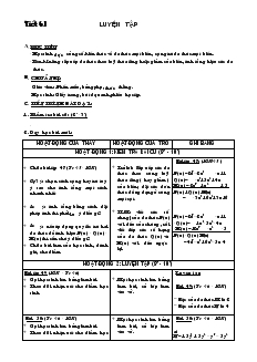 Giáo án Toán học 7 - Đại số  - Tiết 61: Luyện tập