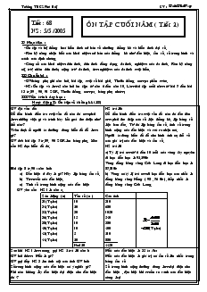 Giáo án Toán học 7 - Đại số - Tiết 68: Ôn tập cuối năm (tiết 2)