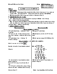Giáo án Toán học 7 - Đại số  - Trường THCS Định Công