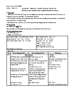 Giáo án Toán học 7 - Đại số - Tuần 7