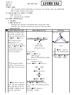 Giáo án Toán học 7 - Hình học  - Tiết 58: Luyện tập