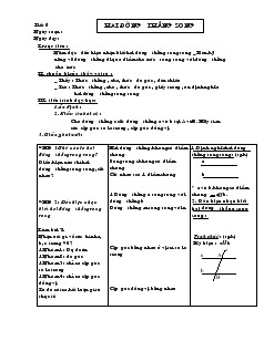 Giáo án Toán học 7 - Hình học  - Tiết 6: Hai đường thẳng song