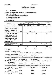 Giáo án Toán học 7 - Kiểm tra định kì