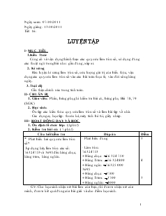 Giáo án Toán học 7 - Tiết 16: Luyện tập