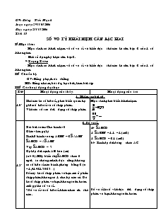 Giáo án Toán học 7 - Tiết 17: Số vô tỷ khái niệm căn bậc hai