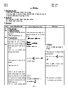 Giáo án Toán học 7 - Tiết 18: Số thực