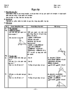 Giáo án Toán học 7 - Tiết 19: Luyện tập