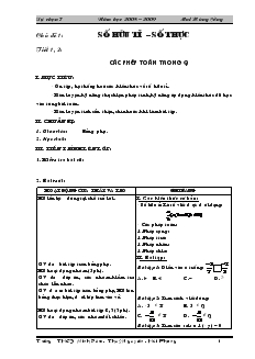 Giáo án Toán học 7 - Tiết 1 đến tiết 66