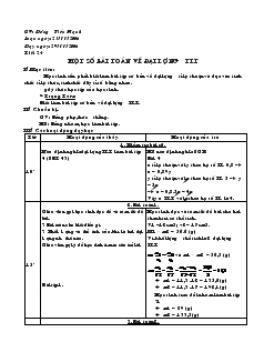 Giáo án Toán học 7 - Tiết 24: Một số bài toán về đại lượng tỉ lệ thuận