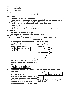 Giáo án Toán học 7 - Tiết 29: Hàm số