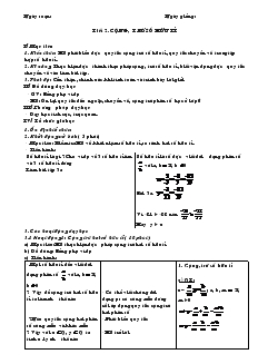 Giáo án Toán học 7 - Tiết 2: Cộng, trừ số hữu tỉ