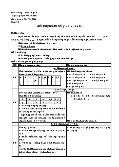 Giáo án Toán học 7 - Tiết 33: Đồ thị hàm số y = a.x