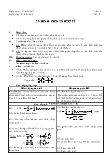 Giáo án Toán học 7 - Tiết 3: Nhân, chia số hữu tỉ