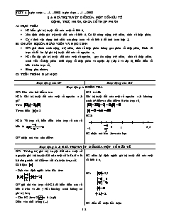 Giáo án Toán học 7 - Tiết 4 đến tiết 6