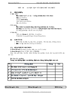 Giáo án Toán học 7 - Tiết 58: Luyện tập về cộng trừ đa thức