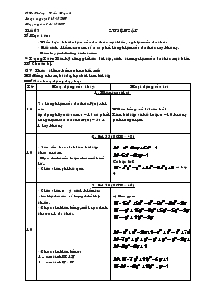 Giáo án Toán học 7 - Tiết 63: Luyện tập