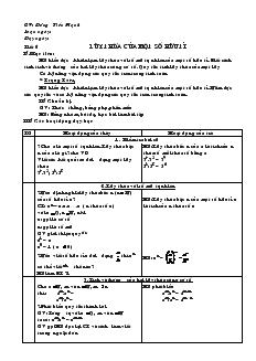 Giáo án Toán học 7 - Tiết 6: Lũy thừa của một số hữu tỉ