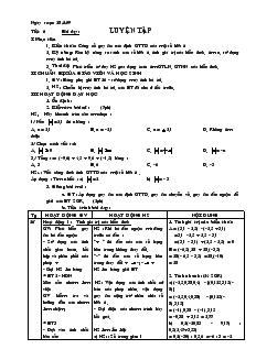 Giáo án Toán học 7 - Tiết 6: Luyện tập