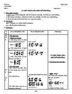 Giáo án Toán học 7 - Tiết 7: Lũy thừa của một số hữu tỉ (tiếp)