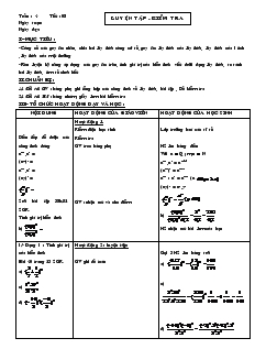 Giáo án Toán học 7 - Tiết 8: Luyện tập - Kiểm tra