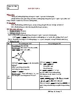 Giáo án Toán học 7 - Tuần 19 đến tuần 25