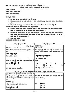 Giáo án Toán học 7 - Tuần 2