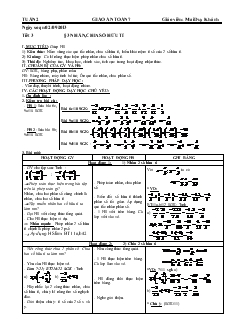 Giáo án Toán học 7 - Tuần 2