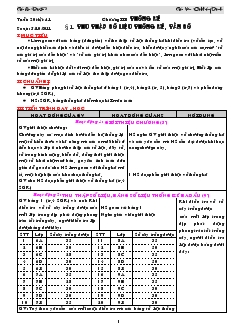 Giáo án Toán học 7 - Tuần 20 đến tuần 33