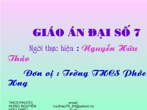 Giáo án Toán học 7 - Tuần 26 - Tiết 56: Đa thức