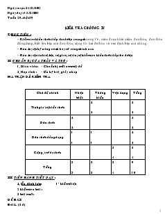 Giáo án Toán học 7 - Tuần 29 đến tuần 32