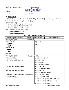 Giáo án Toán học 7 - Tuần 2 - Tiết 4: Luyện tập