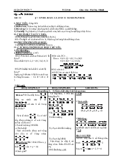 Giáo án Toán học 7 - Tuần 6