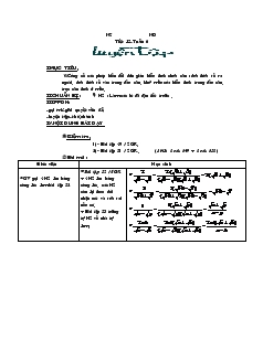 Giáo án Toán học 9 - Đại số - Tiết 12