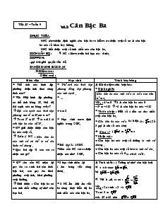 Giáo án Toán học 9 - Đại số - Tiết 15