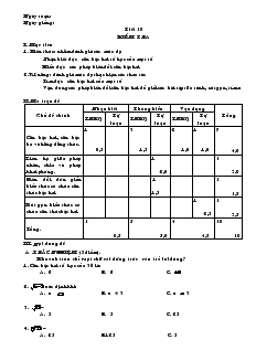 Giáo án Toán học 9 - Đại số - Tiết 18: Kiểm tra