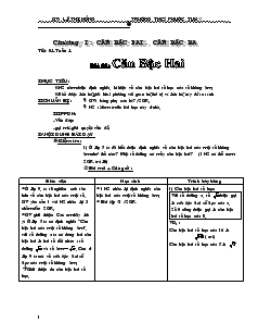 Giáo án Toán học 9 - Đại số - Tiết 1 đến tiết 5