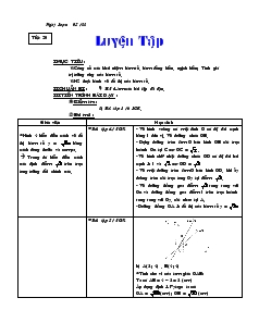 Giáo án Toán học 9 - Đại số  - Tiết 20: Luyện Tập