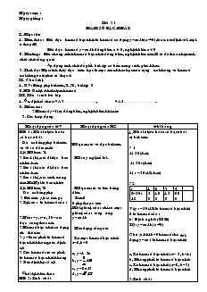 Giáo án Toán học 9 - Đại số - Tiết 21: Hàm số bậc nhất