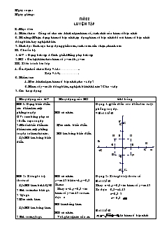Giáo án Toán học 9 - Đại số - Tiết 22: Luyện tập